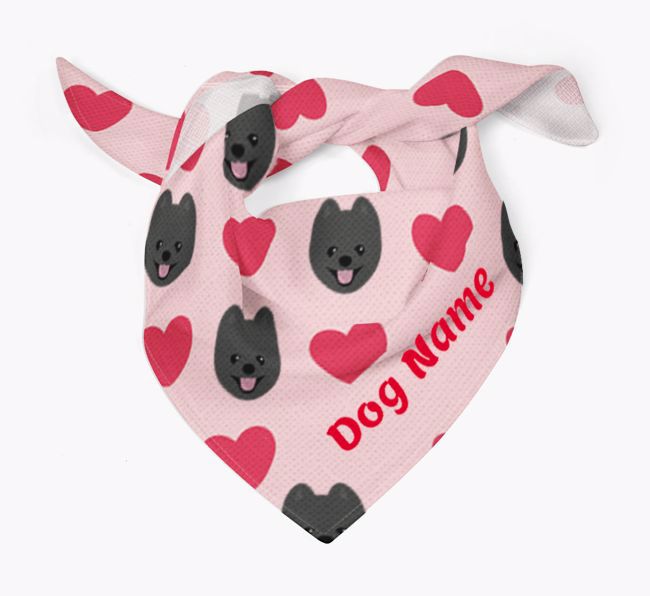 'Heart Pattern' - Personalised {breedFullName} Bandana